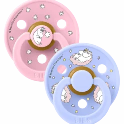 Bibs X Moomin Pacifier Colour Dreaming Latex Size 1 Baby Pink Mix (2 stk)