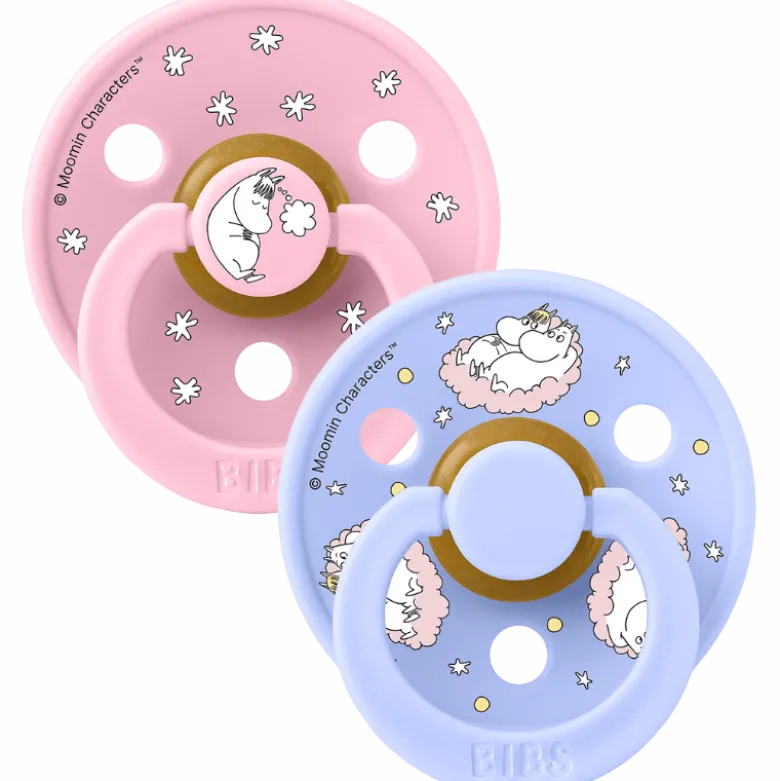 Bibs X Moomin Pacifier Colour Dreaming Latex Size 1 Baby Pink Mix (2 stk)