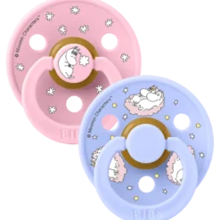 Bibs X Moomin Pacifier Colour Dreaming Latex Size 2 Baby Pink Mix (2 stk)