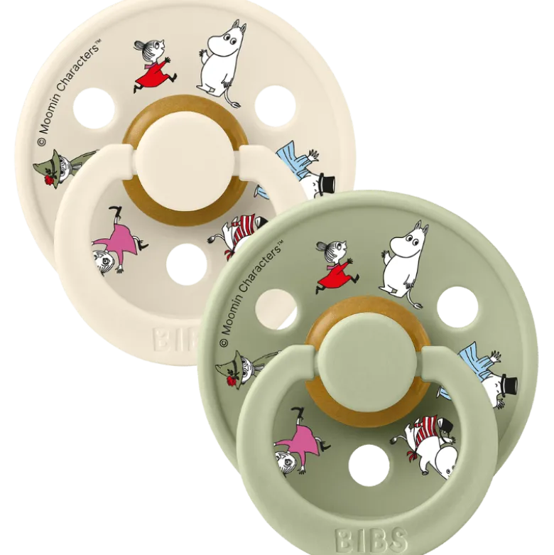 Bibs X Moomin Pacifier Colour Friends Latex Size 1 Ivory Mix (2 stk)