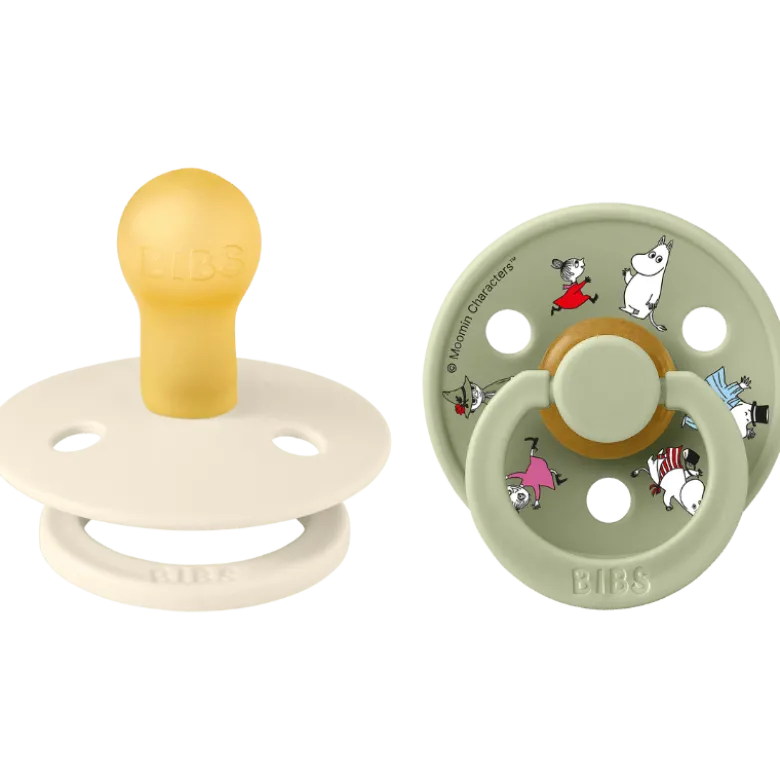 Bibs X Moomin Pacifier Colour Friends Latex Size 1 Ivory Mix (2 stk)