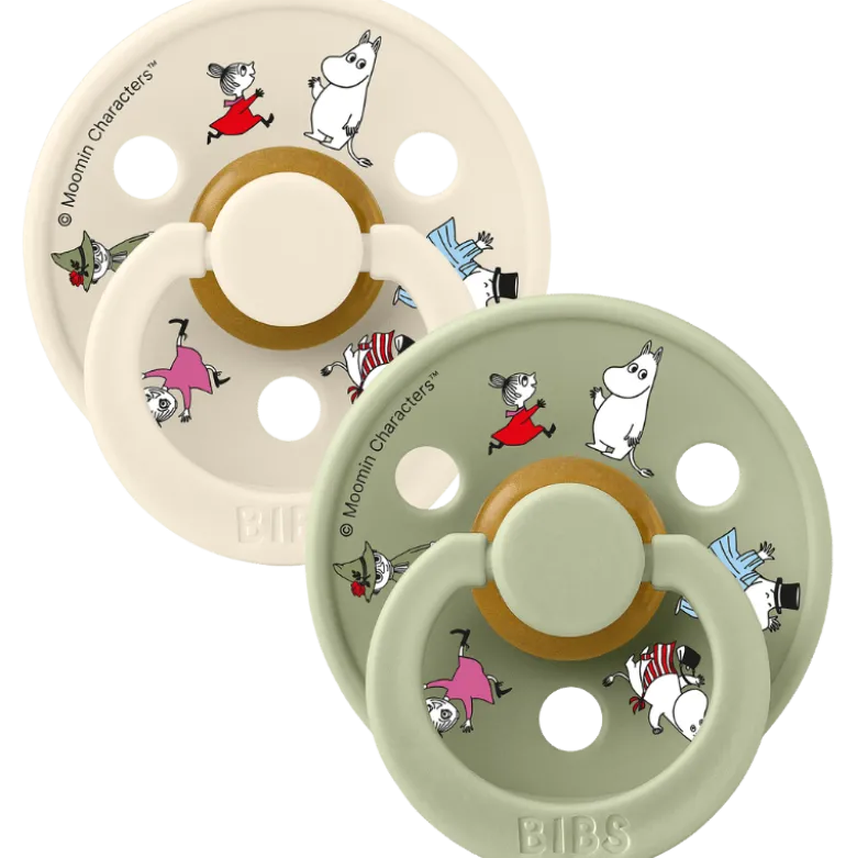 Bibs X Moomin Pacifier Colour Friends Latex Size 2 Ivory Mix (2 stk)