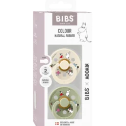 Bibs X Moomin Pacifier Colour Friends Latex Size 2 Ivory Mix (2 stk)