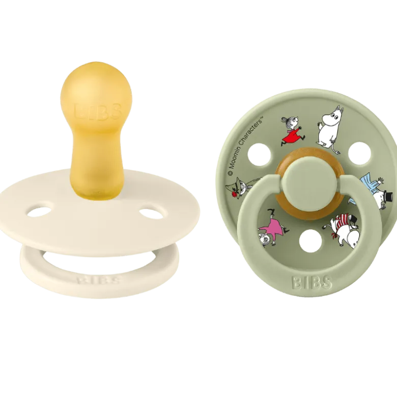 Bibs X Moomin Pacifier Colour Friends Latex Size 2 Ivory Mix (2 stk)