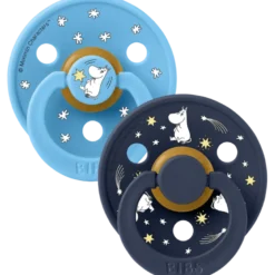 Bibs X Moomin Pacifier Colour Good Night Latex Size 1 Breeze Mix (2 stk)