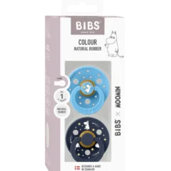Bibs X Moomin Pacifier Colour Good Night Latex Size 1 Breeze Mix (2 stk)