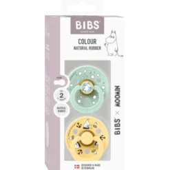 Bibs X Moomin Pacifier Colour Sailing Latex Size 2 Nordic Mint Mix (2 stk)