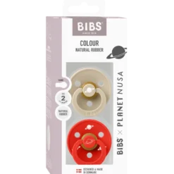 Bibs X Planet Nusa Pacifier Colour Latex Size 2 Vanilla Mix (2 stk)