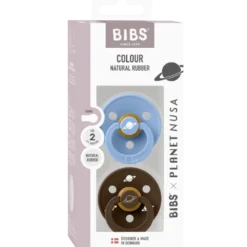 Bibs X Planet Nusa Pacifier Colour Latex Size 2 Sky Blue Mix (2 stk)