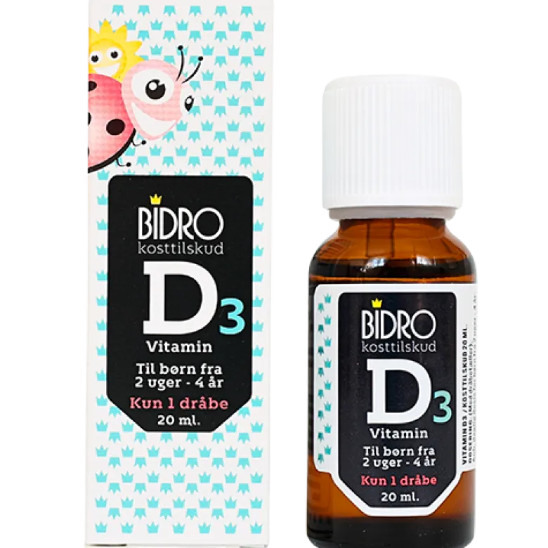 Bidro D3 Vitamin Dråber Til Børn (20 ml)