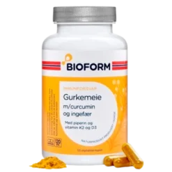 Bioform Gurkemeje m. Curcumin & Ingefær (120 kaps)