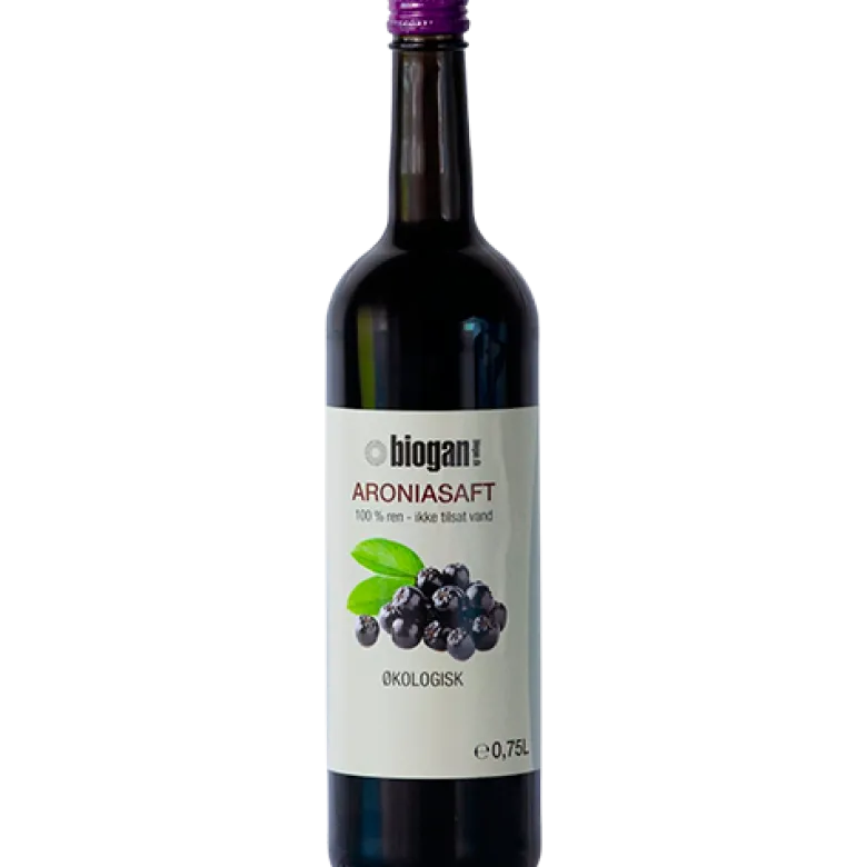 Biogan Aroniasaft 100% Frugt Ø (750 ml)