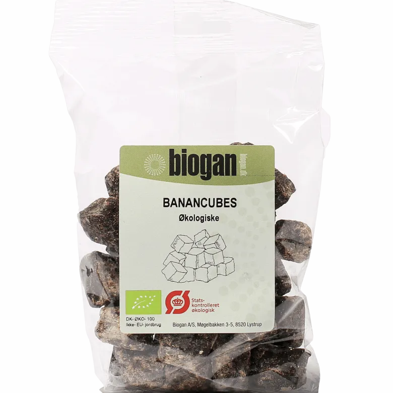 Biogan Banan Bløde I Cubes Tørrede Ø (150 g)