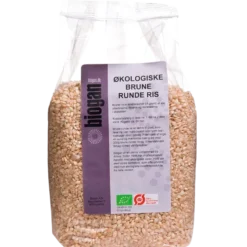 Biogan Brune Runde Ris Ø (1 kg)