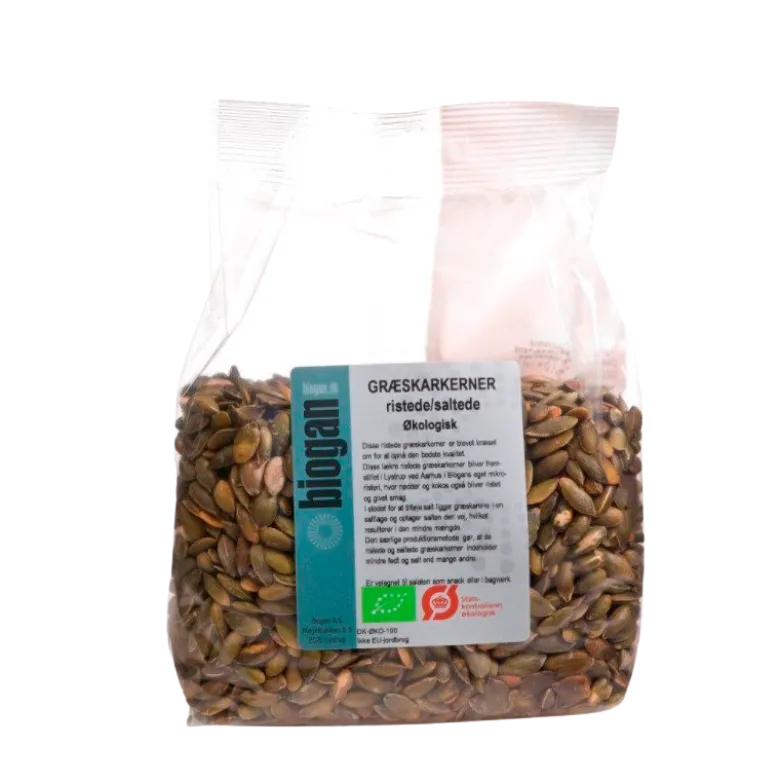 Biogan Græskarkerner Saltede/Ristede Ø (250 g)
