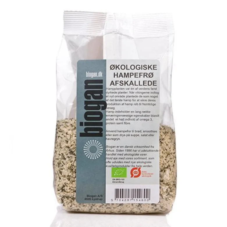 Biogan Hampefrø afskallede Ø (400g)