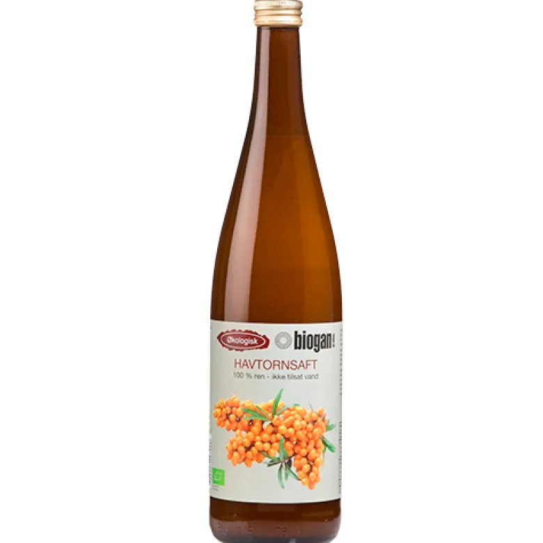 Biogan Havtornsaft 100% Frugt Ø (750 ml)