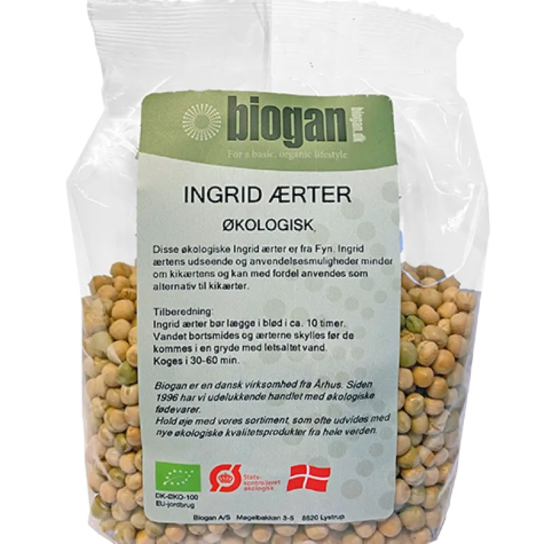 Biogan Ingrid Ærter Danske Ø (500 g)