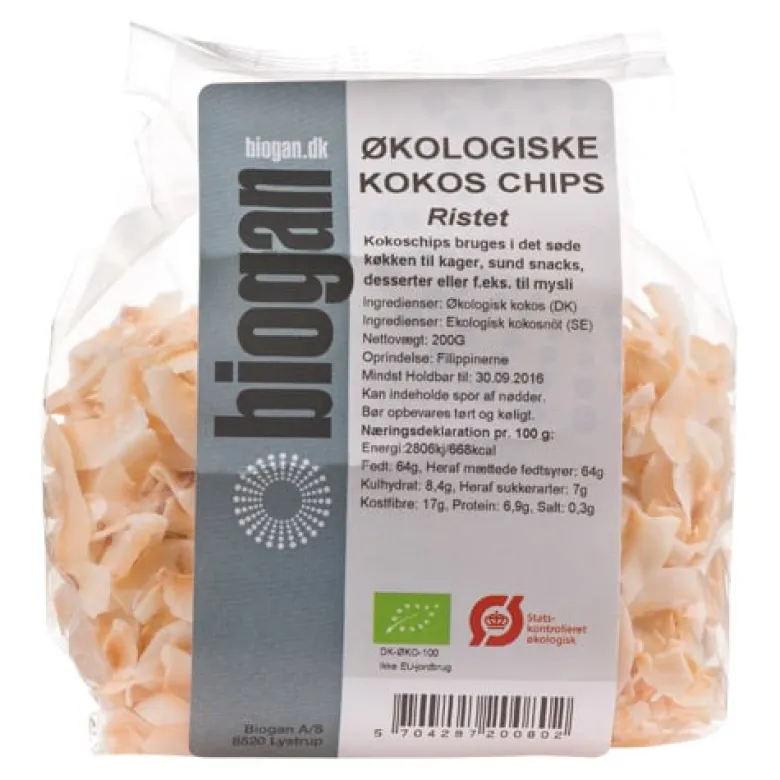 Biogan Kokoschips Ristet Ø (200 gr)
