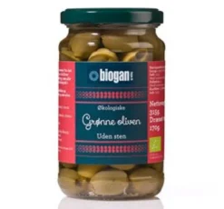 Biogan Oliven Grønne U. Sten Ø (340 gr)
