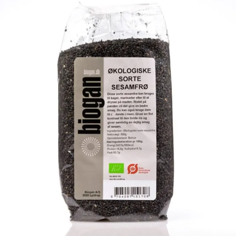 Biogan Sesamfrø Sorte Ø (500 gr)