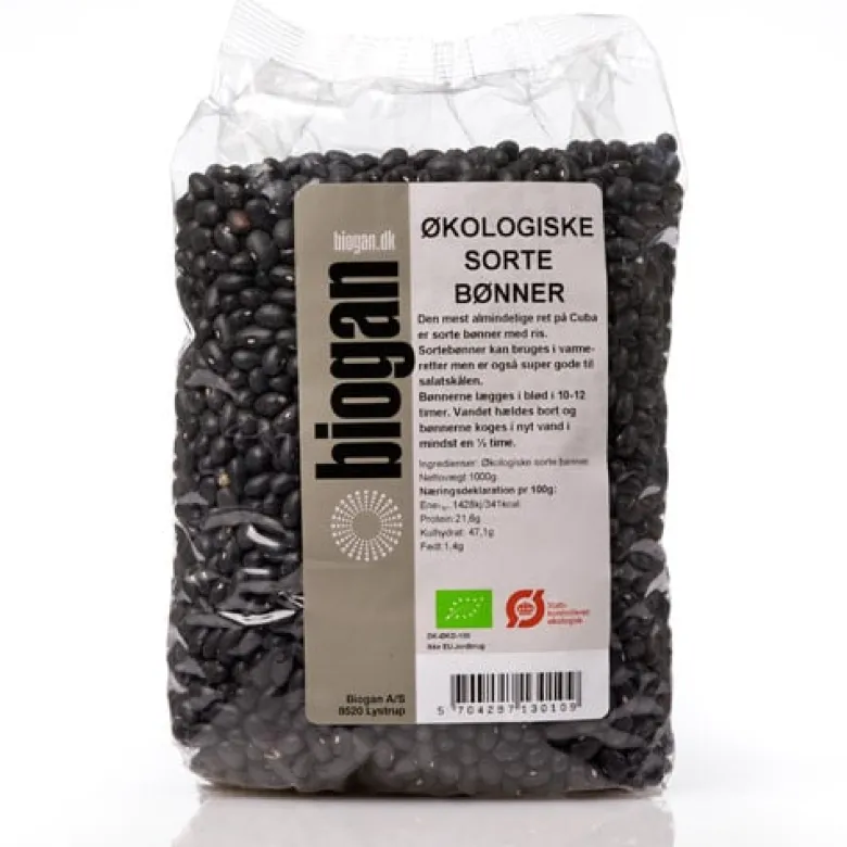 Biogan Sorte bønner Ø (1 kg)