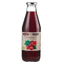 Biogan Tranebærsaft 100% ren saft Ø (750 ml)