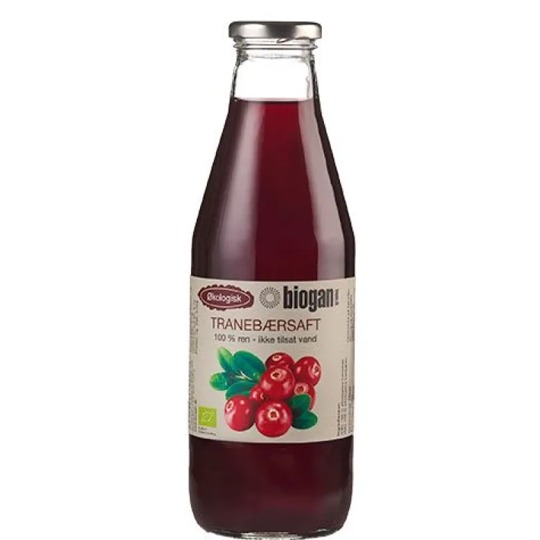 Biogan Tranebærsaft 100% ren saft Ø (750 ml)