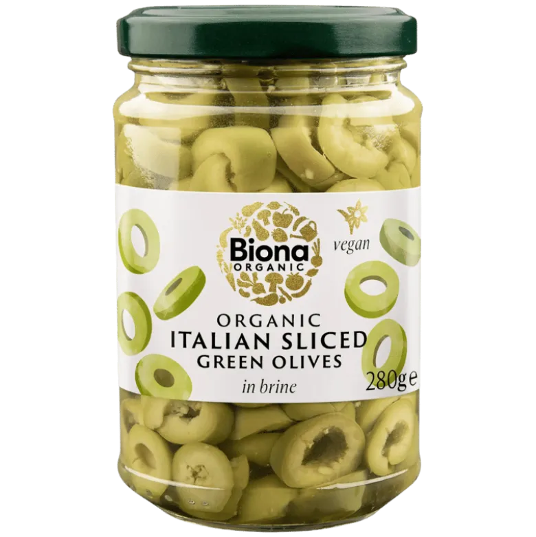 Biona Oliven i Skiver Grønne Ø (280 g)
