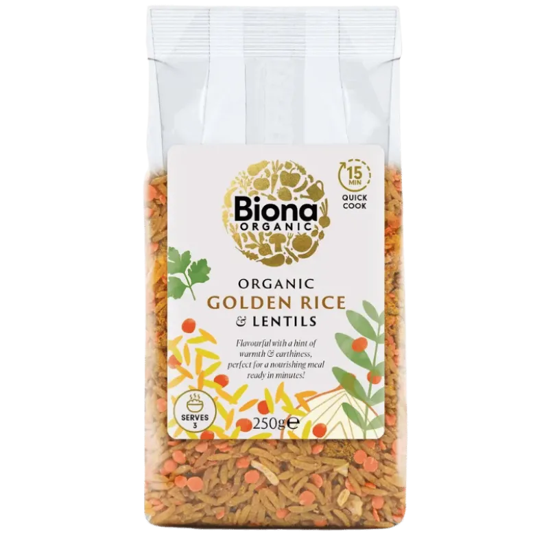 Biona Ris/Linseblanding m. Karry Ø (250 g)