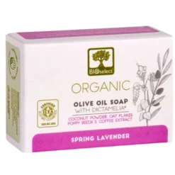 Bioselect Pure Olive Oil Soap Håndsæbe Spring Lavender (80 gr)