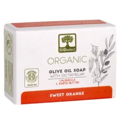 Bioselect Pure Olive Oil Soap Håndsæbe m Morgenfrue og Sheasmør (80 g)