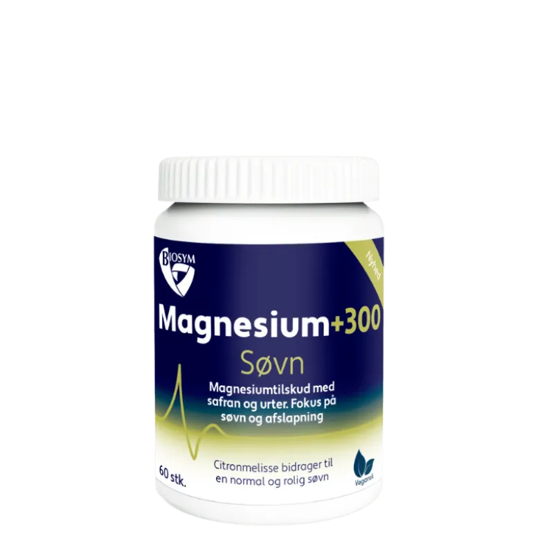 Biosym Magnesium 300 Søvn (60 kaps)