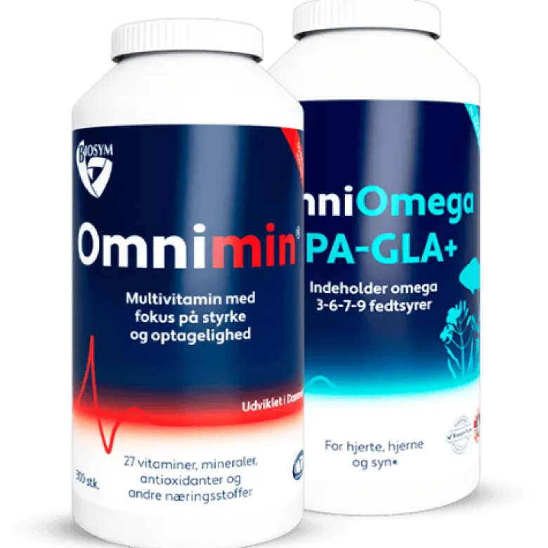 Biosym Omnimin + OmniOmega EPA-GLA+ (pakketilbud)