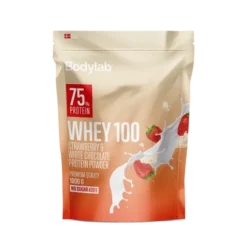 Bodylab Whey Proteinpulver - Jordbær/hvid chokolade (1 kg)