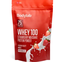 Bodylab Whey100 Proteinpulver Strawberry Milkshake (400 g)