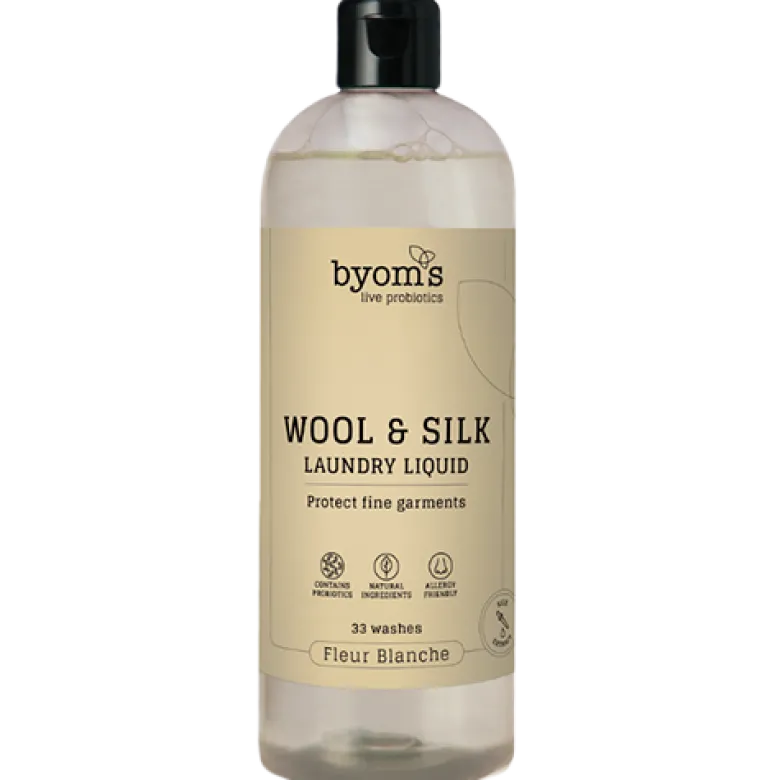 byoms Wool & Silk Probiotic Laundry Liquid Fleur Blanche (500 ml)