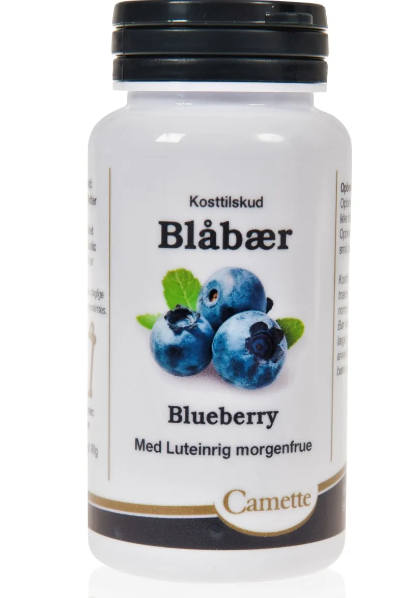 Camette Blåbær m. luteinrig morgenfrue (120 tab)