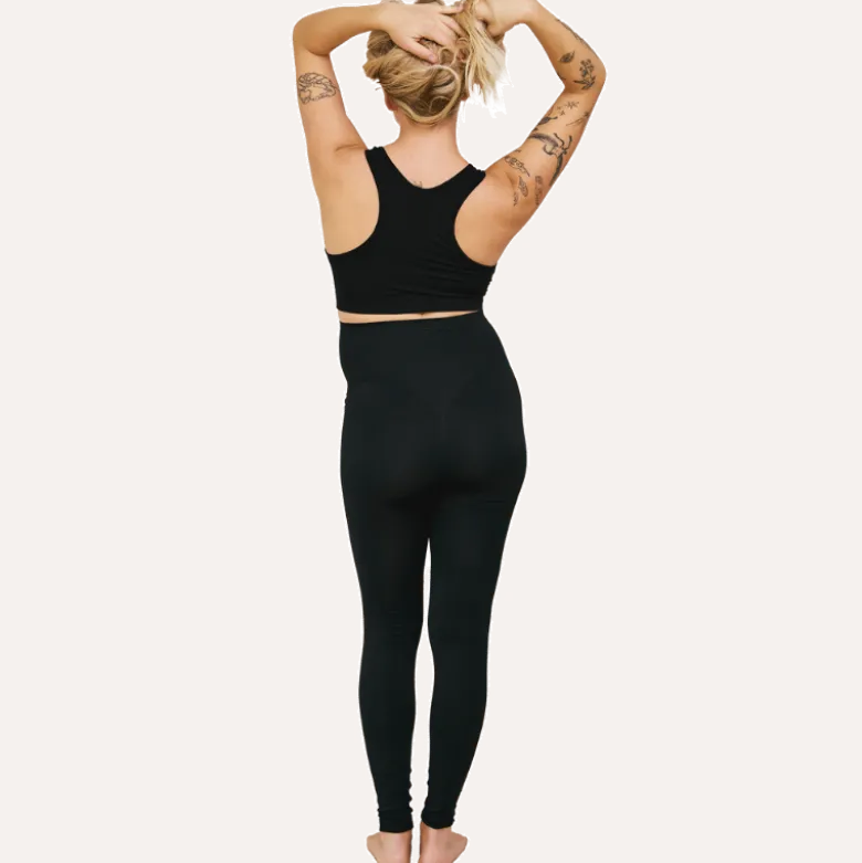 Carriwell Seamless Graviditets Leggings Med Støtte Sort - Small (1 stk)