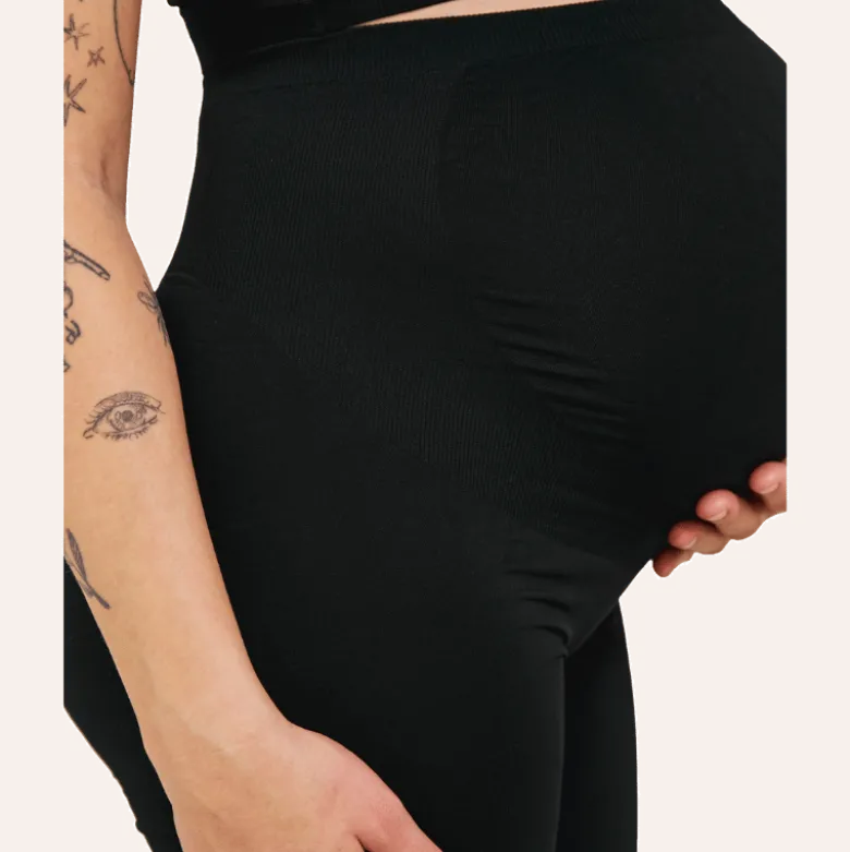Carriwell Seamless Graviditets Leggings Med Støtte Sort - Small (1 stk)