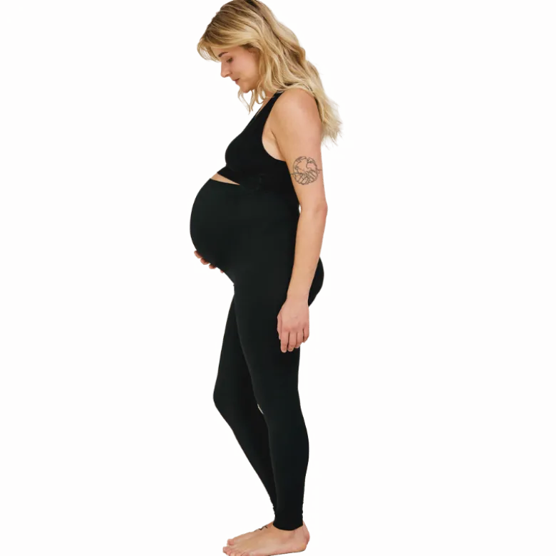 Carriwell Seamless Graviditets Leggings Med Støtte Sort - Small (1 stk)