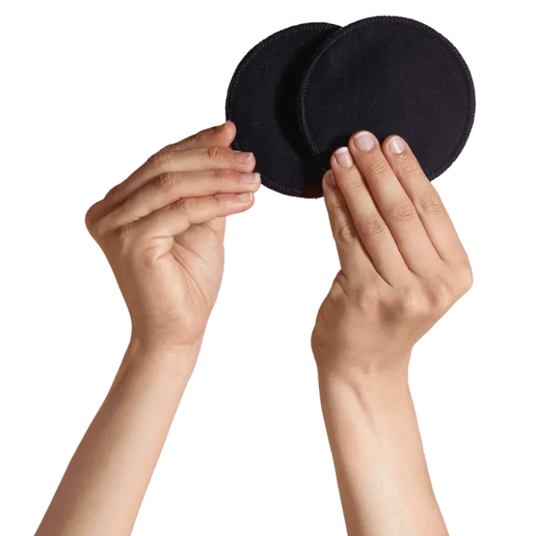Carriwell Washable Breast Pads Black (6 stk)