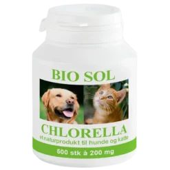 Chlorella Kosttilskud Hund/Kat Ø (500 tabl)