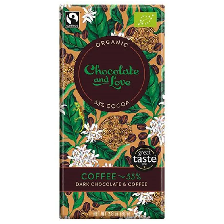 Chocolate and Love Chokolade Coffee 55% Ø (80g)