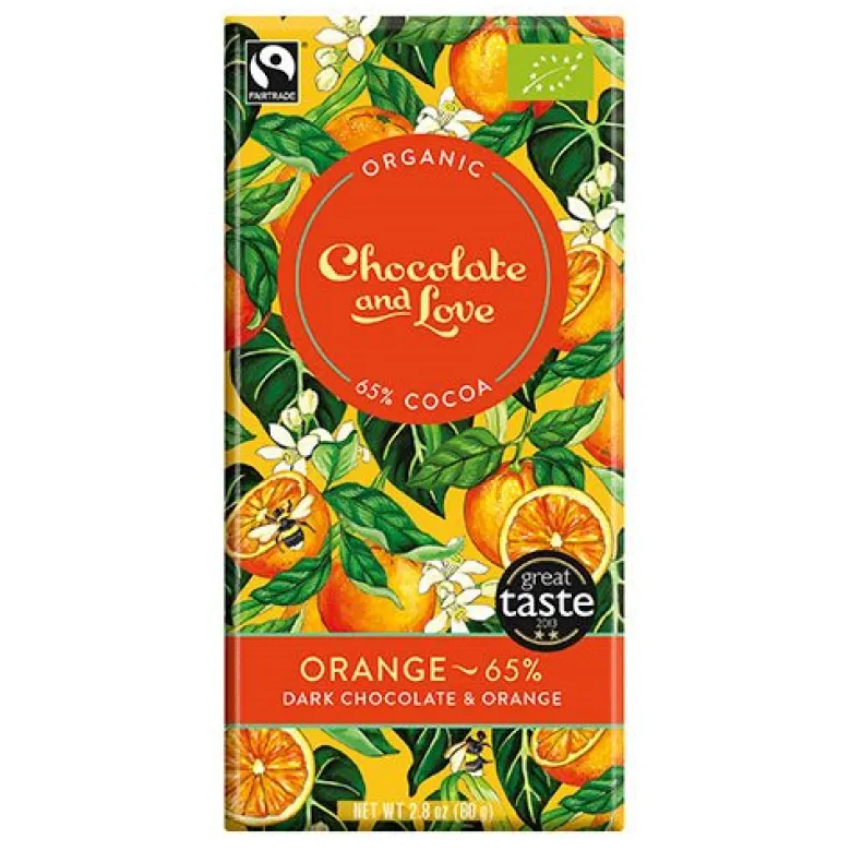 Chocolate and Love Chokolade Orange 65% Ø (80g)