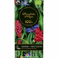 Chocolate And Love Fairtrade 100% Kakao Med Kandiseret Ingefær Ø (80 g)