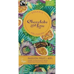 Chocolate And Love Fairtrade Mørk Chokolade Med Passionsfrugt Fyld Ø (85 g)