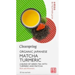 Clearspring Grøn Te M. Gurkemeje & Matcha Ø (20 breve)