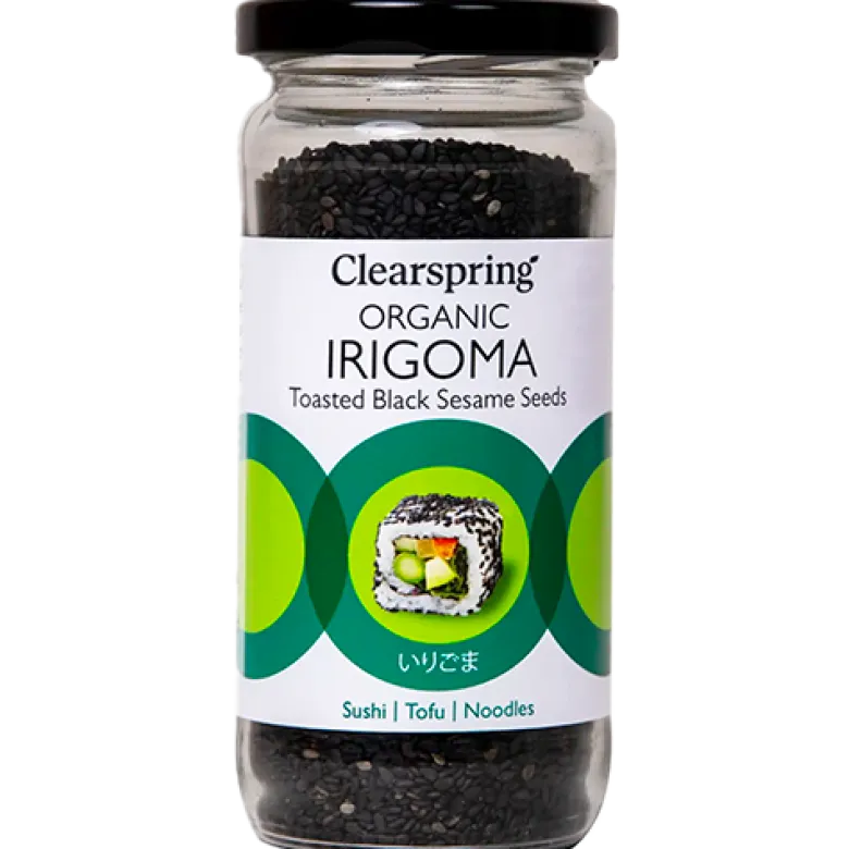 Clearspring Irigoma Ristede Sorte Sesamfrø Hele Ø (100 g)