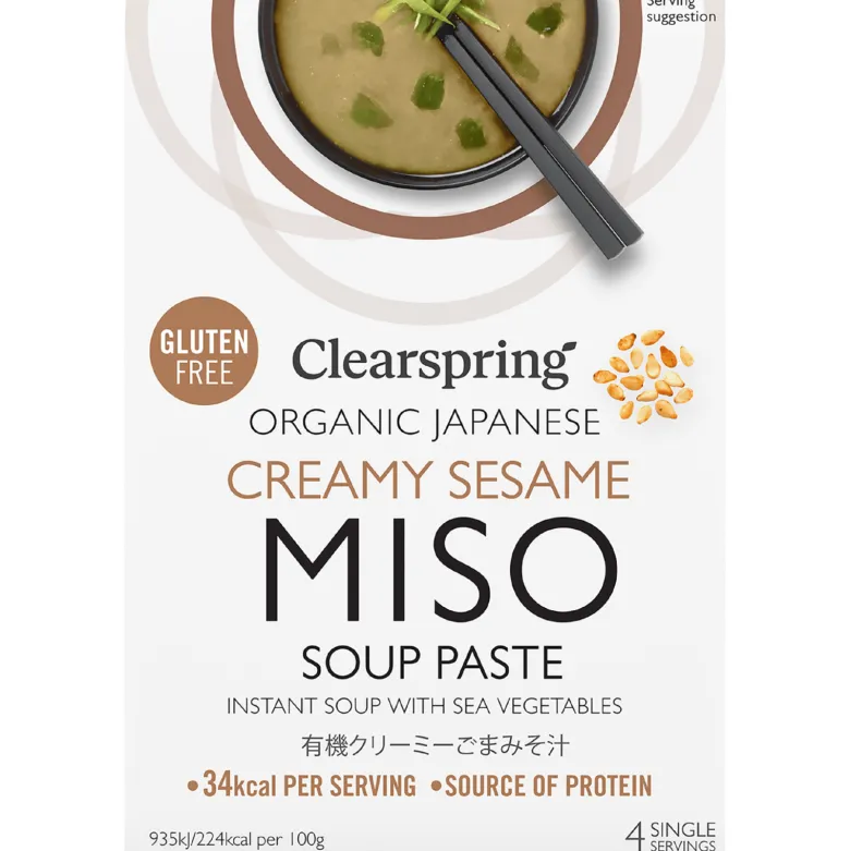 Clearspring Miso Soup Paste Cremet Sesam Ø (4 x 15 g)